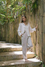 Load image into Gallery viewer, High waisted wide-leg pants made from 100% Linen spun from Belgian flax plant in natural
