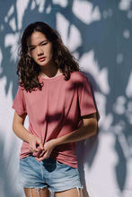Load image into Gallery viewer, Bamboo Crew Neck T-shirt in Burnt Rose Color
